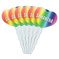 Samantha Heart Love Cupcake Tippers - Set od 6