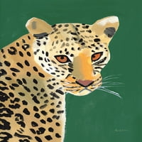 Šareni gepard na emeraldnoj printu postera - Pamela Munger