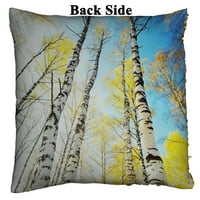 Birch Forest Sunlight Reverzibilni sireni jastučni jastučni jastuk