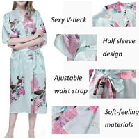 Honeeladyy ljetni prodaja novih ženskih ugodnih ogrtača paacock kimono duga haljina haljina japanske haljine za jesen ljeto