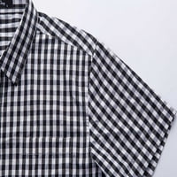 Muška ploča majica s kratkim rukavima Slim Fit Classic Summer Casual dugme Down Poslovni posao Top Basic Tee bluza