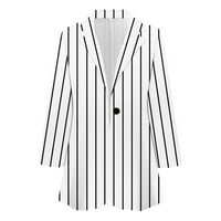 Strugten ženska jakna s dugim rukavima Cardigan ovratnik Stripe Single Business & Leisure Top Bluze za žene Dressy Ležerne seksi