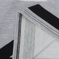 Haljina s dugim rukavima za djevojke Ženska moda Retro Geometrijski tiskani panel s dugim rukavima V-izrez