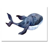 Art DesimanArt Plavi kit na bijeli IV nautički i obalni platneni zidni umjetnički otisak u. Širok. Visok