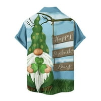 Zodggu Prodaja ljetnih majica za muškarce St. Patricks Day Grafički modni bluza na plaži vrhovi labavi