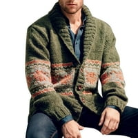 Akiihool kardigan Muškarci Vintage Muški kardigan džemper pamučni džepovi Casual Basic dizajniran dugme