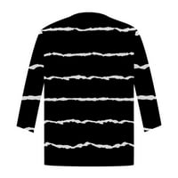 Lroplie ženske vrhove tiskane modne casual tri četvrtine rukava kardigan kardigan za žene crne m