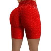 Pgeraug pantalone za žene naboran visoki struk rastezanje Trgovine fitness biciklističke kratke hlače