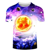 Muška majica Starry Sky Cosmos Gradient Ispiranje Ležerne prilike Leisure Street Okrugli vrat Kratki