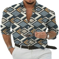 Bomotoo muški vrhovi majica majica rever izrez majica 3D digitalni ispis bluza jesenje košulje CHJ-NSCS-JH