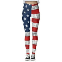 Visoki struk joge gamaše žene patriotične USA američke zastave Custom Custom Boja mršave hlače za trčanje