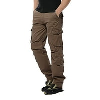 Vivianyo HD hlače za muškarce Muška modna vanjska casual kombinezona Veliki multi džep srednje struk