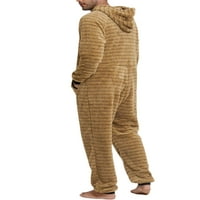 Grianlook muns bodiysuit pidžama s dugim rukavima s kapuljačom toplim romašima kamuflaža tiskani muškarci meki džepovi za crtanje kapuljača s kapuljačom žutom m