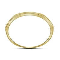 Jewels 10kt Žuto zlato Muški okrugli dijamantski kvadratni prsten CTTW