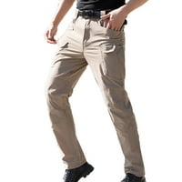 Yuwull Hlače za muškarce Ležerne prilike pune boje pune duljine teretni hlače za muškarce Povratne pantalone