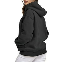 Zip up dukseve za žene Y2K Comfort Bool dukseri s dugim rukavima Majice Pulover Jeseni vrhovi sa džepnim