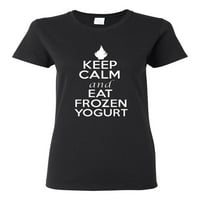 Dame se drže smireno i jedu smrznuti jogurt dijeta majica