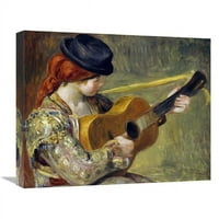 u. Djevojka sa gitarom, umjetničkim otiskom - Pierre-Auguste Renoir