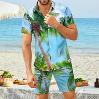 Muška haljina set muns proljeće ljetno casual plaža casual majica kratkih rukava s kratkim rukavima