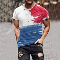 Muškarci Thirts ljetni modni casual grafički višebojni tiskani majica kratkih rukava Top muški odmor