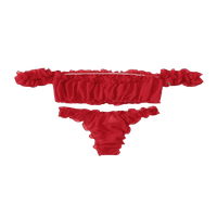Multitrustne žene seksi donje rublje setovi solidne boje mrežice ruffle sheer bandeau