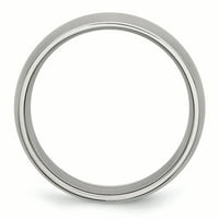 Od nehrđajućeg čelika brušena pola okruglog vjenčanog prstena Veličina 10. MAN Classic Dovodio modni