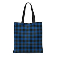 Platno tota torba narančasta tartan plava i crna huma škotski plairani zeleni torba za ponovnu upotrebu