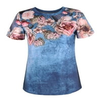 Cindysus dame moda Boho pulover žene labave majice cvjetni print za odmor CREW CALEST Bluse Tunic