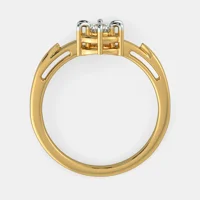 Indija Aida prsten: klasična elegancija u 18KT žuto zlato sa 0. CT Diamond