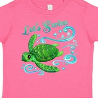 Inktastic pušta plivanje - slatka morska kornjača poklon mališani dječak ili majica toddler