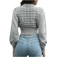Ženski džemper okrugli vrat uzorak pulover raštrkani kolorblock pleteni džemper hot6sl868496