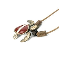 Ogrlica za ronjenje kornjača za muškarce i žene - čvrsto brončano hawksbill privjesak za ronjenje, nakit