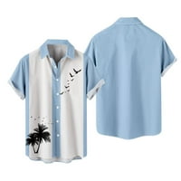 Zunfeo Funny T majice za muškarce - rever na plaži Božićni gumb Vintage Klasični vrhovi tiskani kratkim rukavima svijetlo plava 12