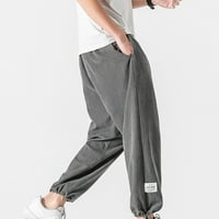 Muška modna klasična Twill opuštena fit radna haljina borbene sigurnosne hlače Muške labave pantalone pantalone ležerne hlače Grey XXXXXL
