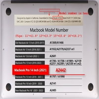 Kaishek plastična zaštitna futrola tvrdi poklopac za rel. MacBook PRO S XDR prikaz Model: m2 crvena serija 0769