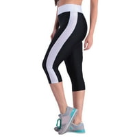 Capri pantalone za žene High Squik Tummy Control Yoga Workout Capris gamaše Bočni džepovi Hlače za žene