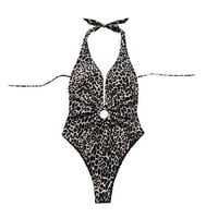 Mikilon Wemens kupaći kostim na prodaju žene seksi jednodijelni zavoj leopard tiskani bikini push-up podstavljeni kupaći kostimi kupaći odjeća ženske kupaće kupaće kostimi