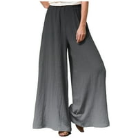 Široke pantalone za noge za žene elastične visokog struka gradijent palazzo pantalone casual baggy closetst