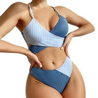 Ženski kupaći kupaći kostimi debeli odgovarajući čvrsti križni bikini High Woth Wogh komič za kupaće
