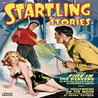Vintage Sci Fi zastrašujuće priče Fire Nebes Poster Print