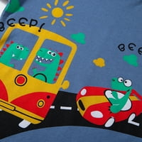 Little Boy odjeća Toddler Kids Baby Boys Ljetni crtani automobili kratki rukav Crewneck T majice na
