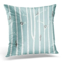 Siva stabla siva vjeverica penjanja breza plava slatka bacanje jastučnice za jastuk za jastuk
