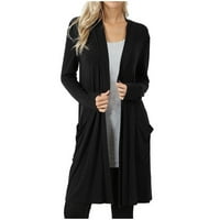 Ženski kaputi modne žene dugih rukava Čvrsta kardigana casual kaputa