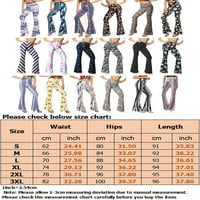 Grianlook Žene Striped Zebra Grafičke gamaše Leopard Polka Dot pantalone vježbanje Tie Dye Yoga Hlače