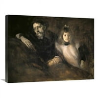 In. Alphonse Daudet i njegova kćer Art Print - Eugene Carriere