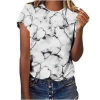 Grafičke mame za mamu O-izrez Love Ispiši solidne ljetne pulover Ženske bluze ispod $ Cleariance White 4