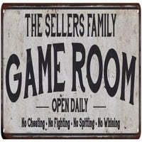 Prodavci Obiteljska igra Soba Zemlja Metalni znak 108240042781
