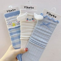 Kawaii Sanrio Crtani čarape čista pamuka Srednja cijev čarape Cinnamoroll Slatka studentska prerušiti
