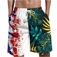 CLlios Muške kupaćim kostima Ležerne prilike na plaži, kratke hlače za plažu, kratke ploče na plaži Kratke hlače Havajski grafički lagani kupaći kostimi sa džepom