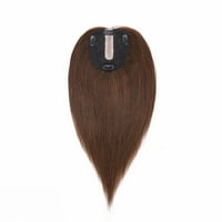-Day Clip u kosu Remy ljudska proširenja Ženska toupee Silk Base frizura sa šišmišom za gubitak kose # srednje smeđe 6
